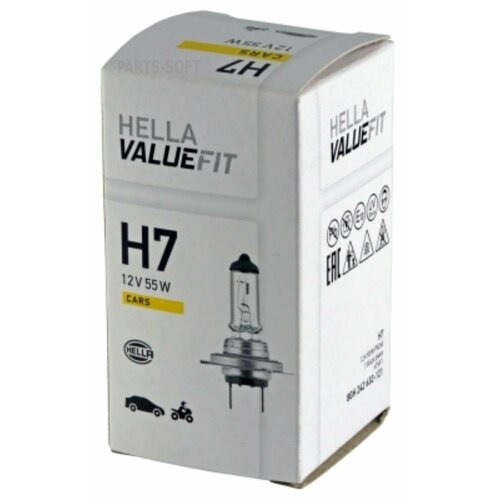 BEHR-HELLA 8GH 242 632-121 Лампа HELLA галогеновая H7 PX26D 55W