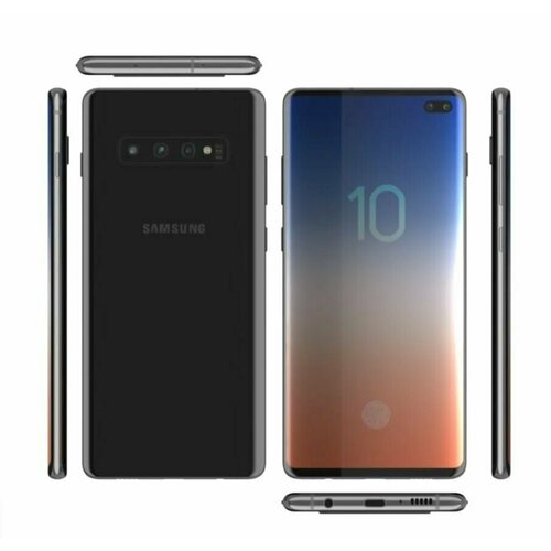 Samsung S10+ черный 6.4 изогнутый экран 8+128G