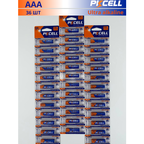 Батарейки PKCELL ААА мизинчиковые алкалиновые (36 штук)