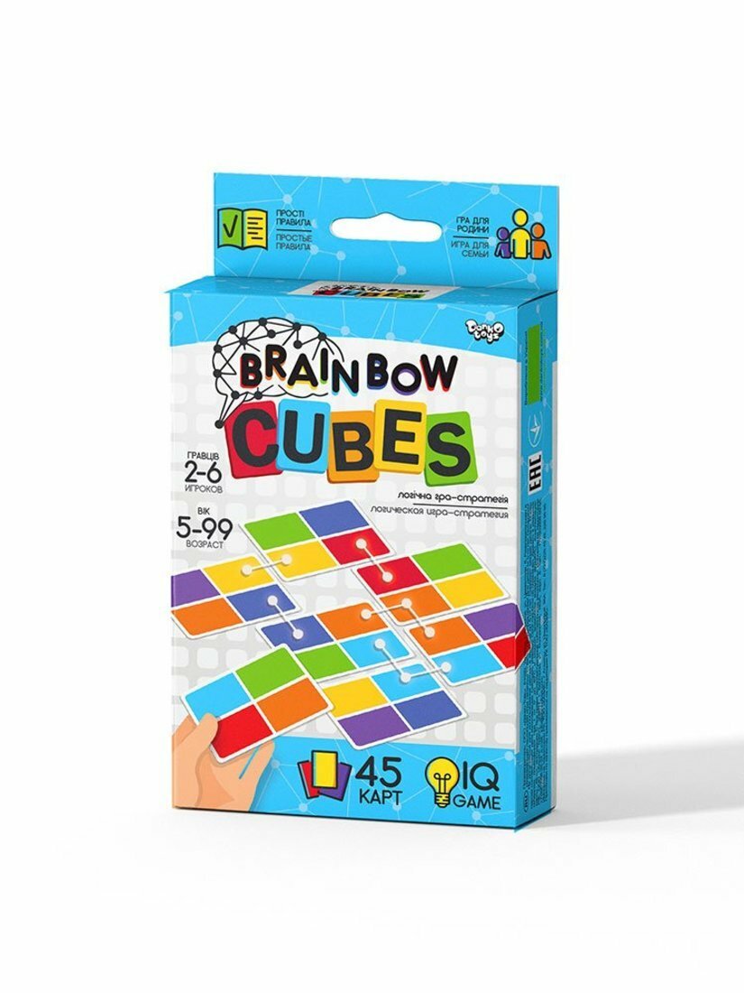 Логическая игра Danko Toys "Brainbow Cubes", 45 карточек (G-BRC-01-01)