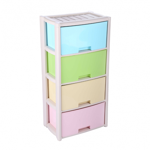 Комод пластиковый с ящиками для одежды детский 4 секции 6921₽