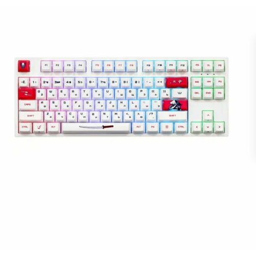 Клавиатура ARDOR GAMING Wakizashi AG-ZD-87GT-HS-W белый, красный
