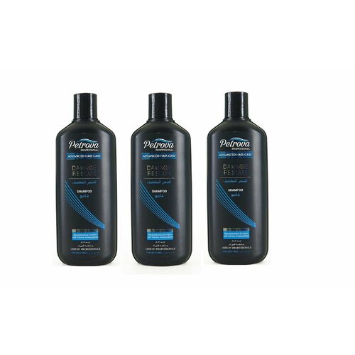 Petrova Профессиональный шампунь ADVANCED HAIR CARE-DAMAGE RESCUE от повреждений, 400 мл, 3 шт шампунь профессиональный контроль цвета petrova advanced hair care colour control 400 мл