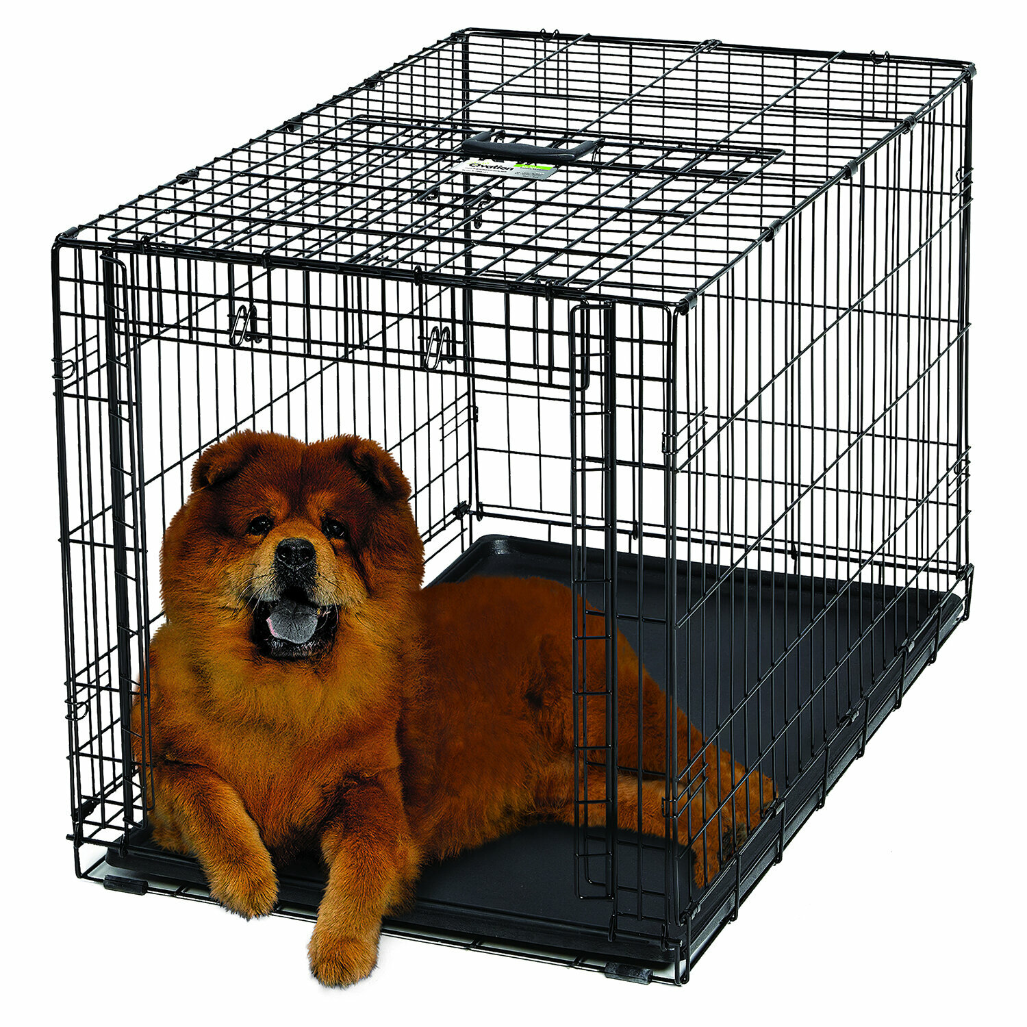 MidWest Клетка для собак Ovation с торцевой вертикально-откидной дверью,черный,95*59*64см - фото №2