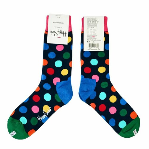 Носки Happy Socks, размер 36-40, красный, желтый, синий, зеленый, оранжевый