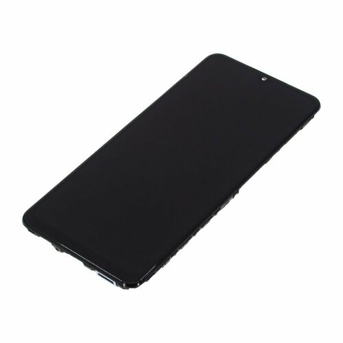Дисплей для Samsung A127 Galaxy A12 Nacho (в сборе с тачскрином) в рамке, черный, 100%