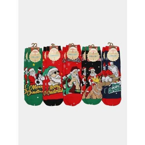 фото Носки , 10 пар, размер 41-47, красный, белый нет бренда