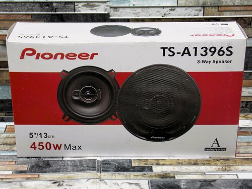 Изображение товара Автомобильные динамики Pioneer "TS-A1396" (TS-A1397), 13 См (5 Дюйм.), 450 Вт, Комплект из 2 штук, Коаксиальная акустика 2-х полосная, С защитными сетками