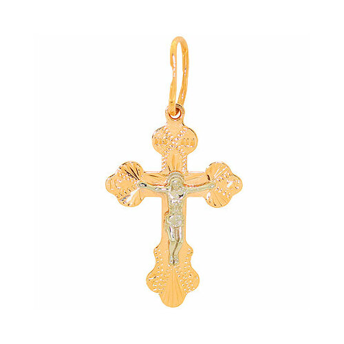 Крестик Аврора, красное золото, 585 проба подвеска крест из золота аврора 74017