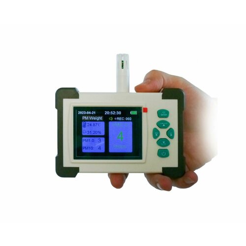 Профессиональный автономный детектор-анализатор качества воздуха HZ520-HTI(EU) (Q20483TC5) датчик-сигнализация 9 в 1. Анализатор состава воздуха