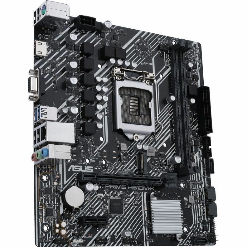 Мат. плата ASUS S-1200 PRIME H510M-K 1xPCI-Ex1, 1xPCI-Ex16, 2xDDR4, 1xM.2, VGA/HDMI, USB3.1, mATX