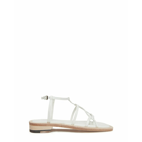 фото Сандалии low classic, глянцевая фактура, размер 37, белый