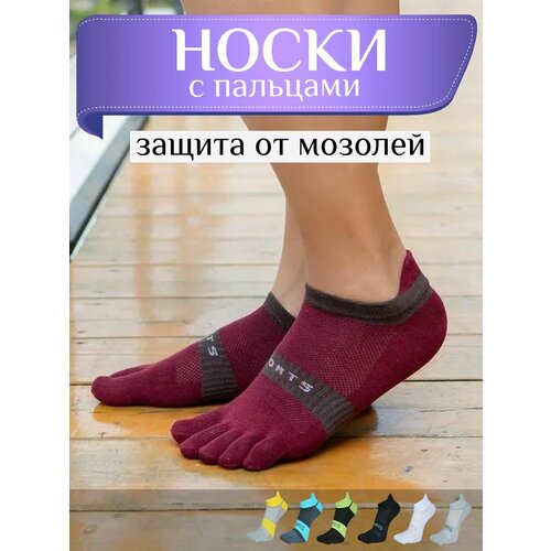 фото Носки , размер 39-44, коричневый, бордовый нет