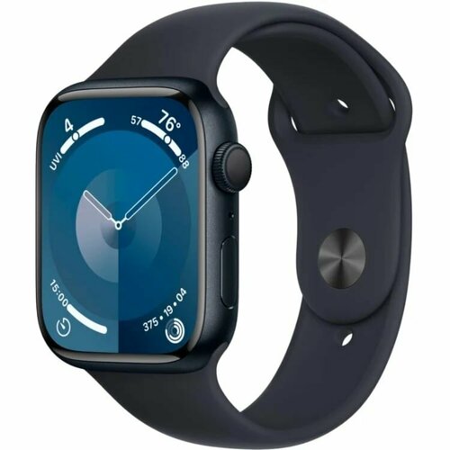 Apple Watch Series 9 GPS 41mm Aluminum Case with Sport Band S/M, Midnight (Тёмная ночь), MR8W3