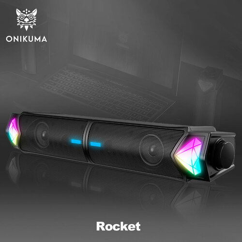 Колонки компьютерные Onikuma L1 Rocket с Bluetooth подключением и световым эффектом 2500₽