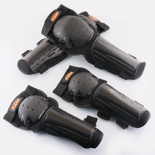 фото Щитки (наколенники + налокотники, черные) "ktm" (mod.7) нет бренда