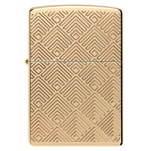 Оригинальная бензиновая зажигалка ZIPPO Armor 48570 с покрытием High Polish Brass - Узор