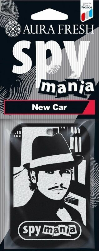 Ароматизатор для автомобиля мужской/женский на зеркало Aura Fresh Spy Mania, отдушки Франция, картон, New car, 23104