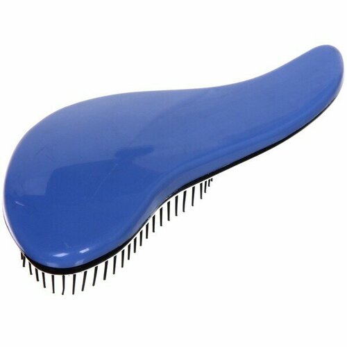 Расческа массажная «Компактная-капля», цвет голубой, 15см расческа массажная деревянная beautiful hairstyle форма овал 15см