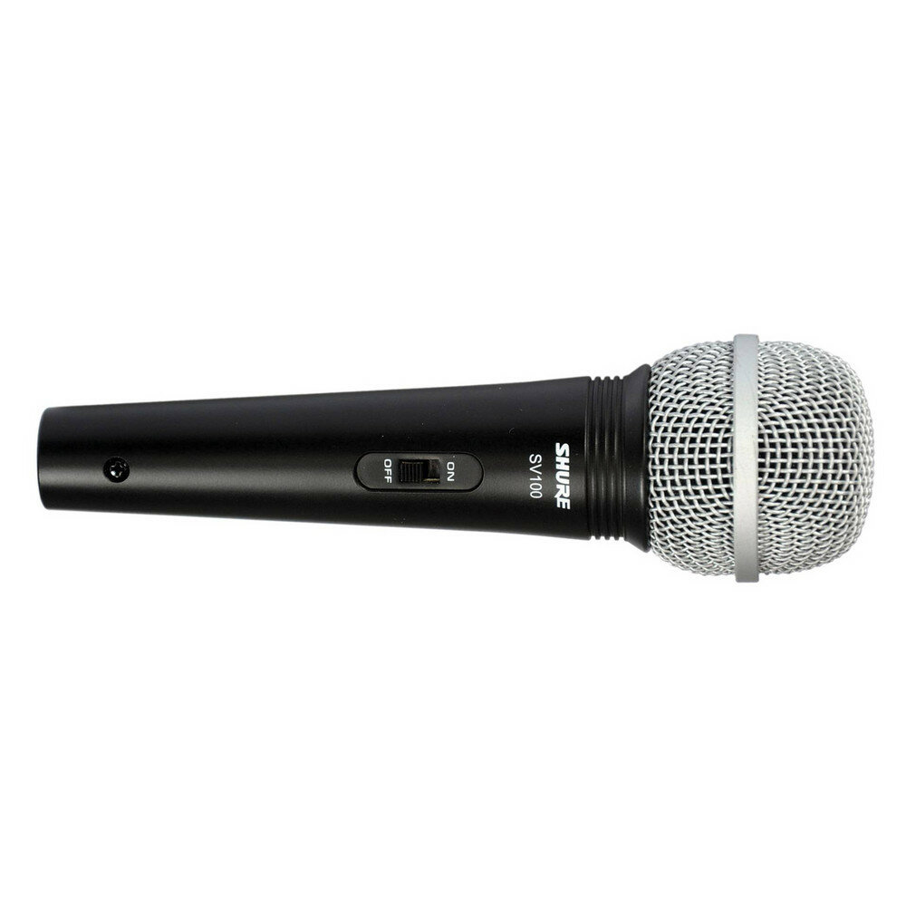 SHURE SV100-A микрофон динамический вокально-речевой с выключателем и кабелем (XLR-6.3 мм JACK), черный — фото 1