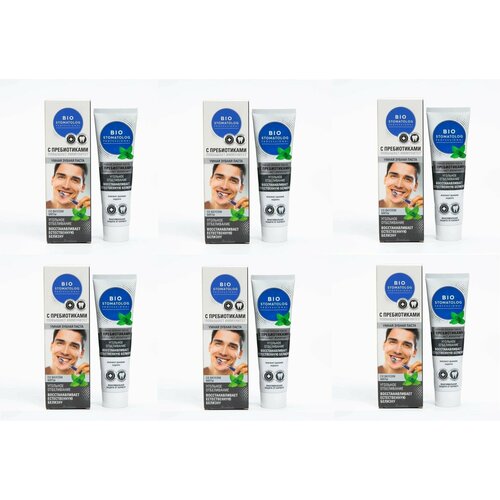 BIO STOMATOLOG Зубная паста BIO Stomatolog Professional, угольное отбеливание, 75 мл, 6 шт