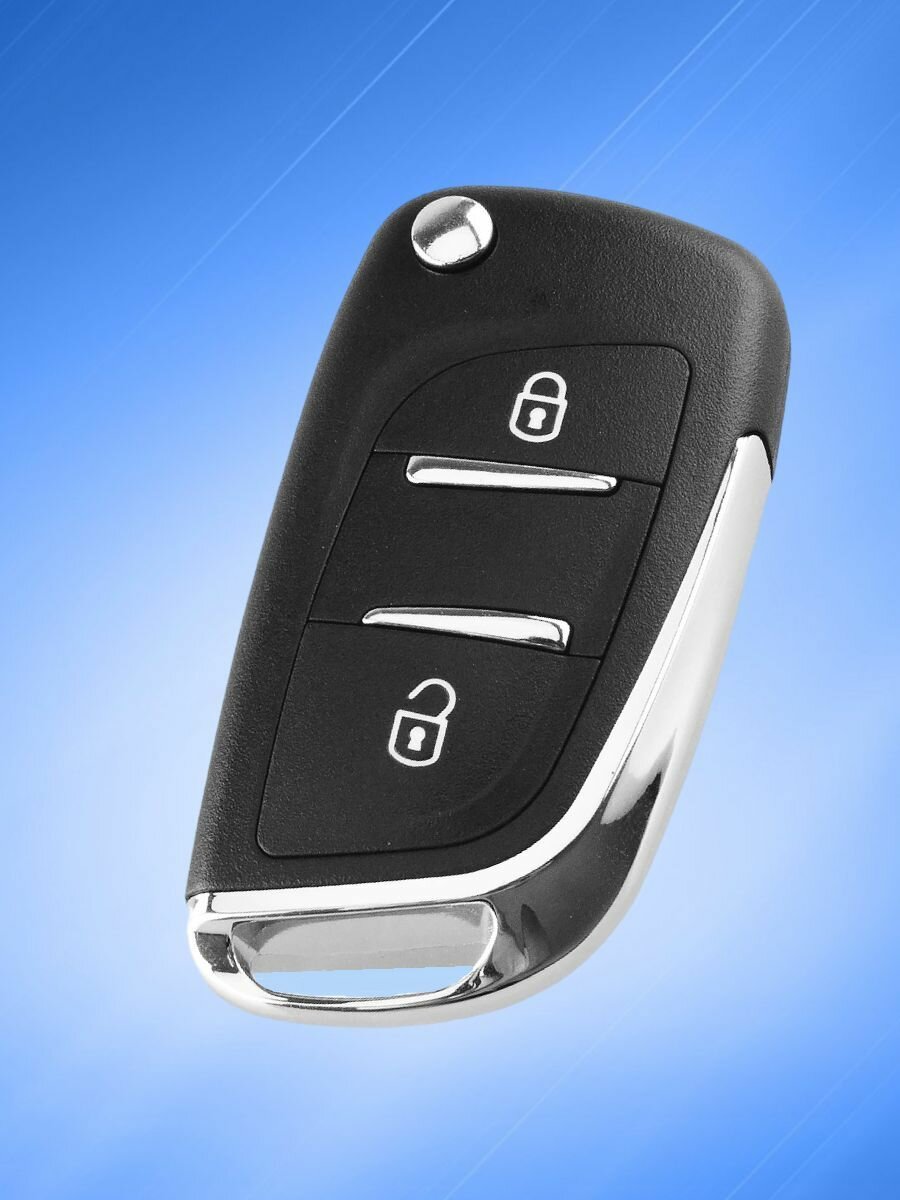 Корпус выкидного ключа зажигания с 2/3 кнопками для Ситроен / Citroen 207, 307, 407, 408, 308 — фото 4
