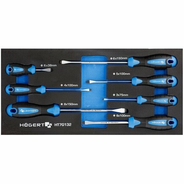 HOEGERT Набор отверток плоских 7 шт.