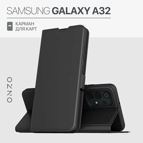 Чехол на Самсунг А 32 книжка черный Samsung A32 чехол с карманом чехол на самсунг а 32 samsung galaxy a32 4g