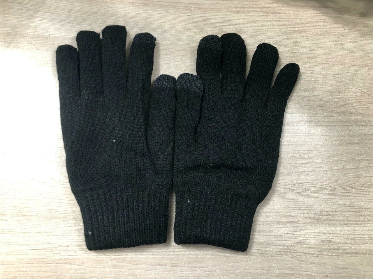 Перчатки черные теплые 