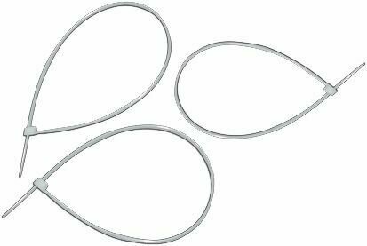 фото Хомуты нейлоновые белые 200 х 3,6 мм 100шт