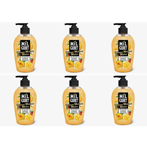 Milgurt Жидкое крем-мыло Манго и дыня в йогурте, 280 гр, 6 штук
