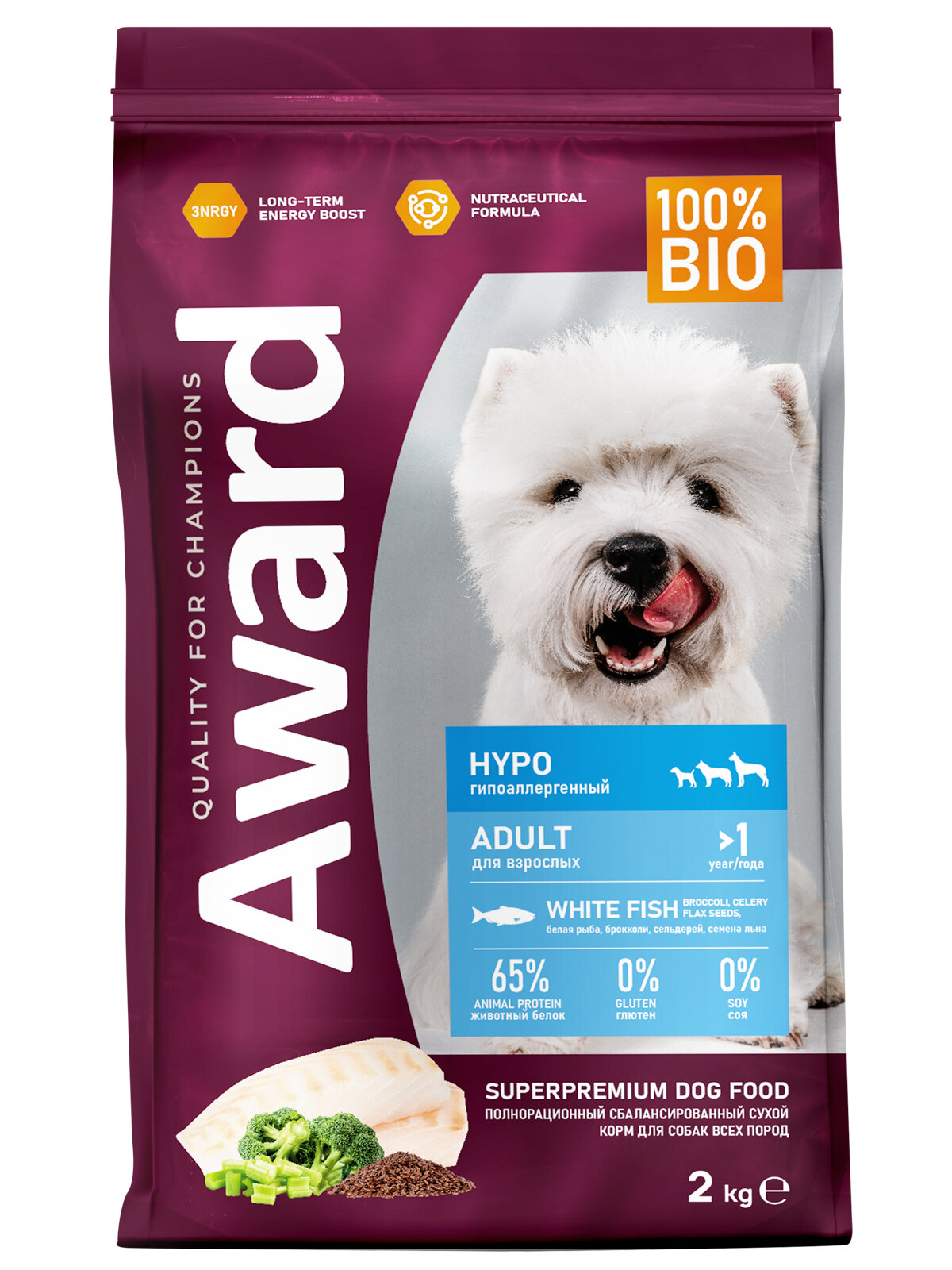 Guabi Natural Dog пауч для собак курица цельнозерновые злаки и овощи 100 гр х 16 шт.