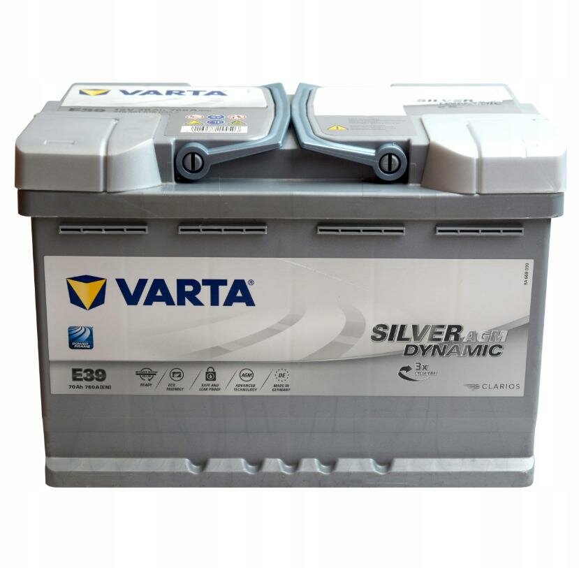 Аккумулятор автомобильный VARTA E39 Silver Dynamic AGM 70 а/ч 760А VAR570901SS