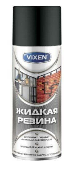 Жидкая резина Vixen черная аэрозоль 520 мл ASTROHIM VX90100 | цена за 1 шт