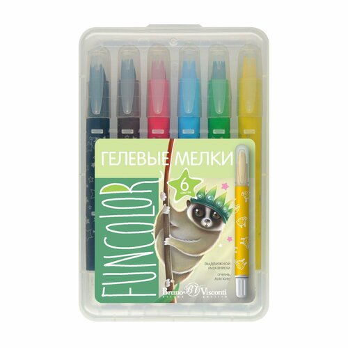 Мелки гелевые в пласт корпусе выкручивающ Funcolor наб6 цв2 вида31-0017 369₽