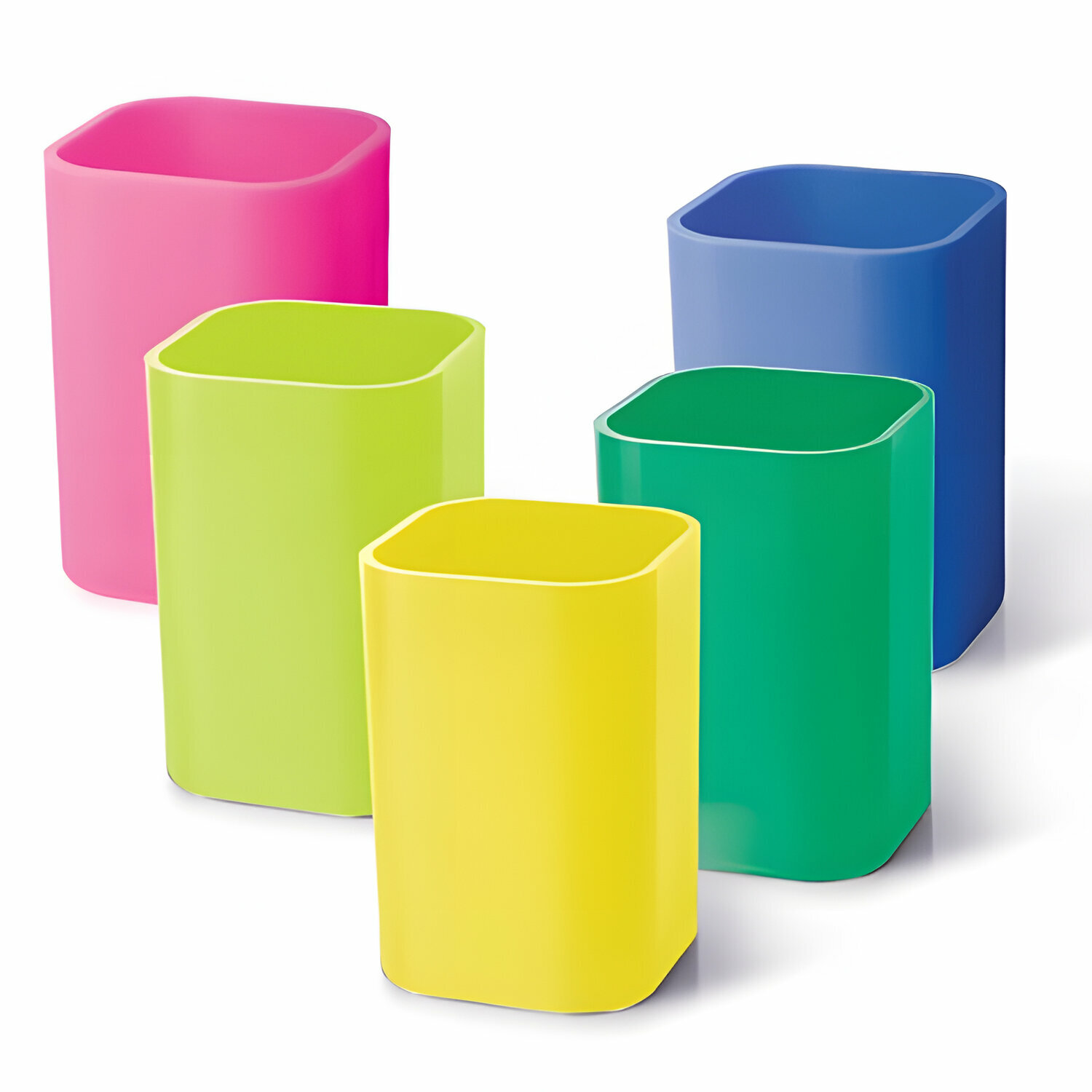 Подставка-органайзер (стакан для ручек), 5 цветов ассорти, 220533, - Комплект 5 шт.(компл.)