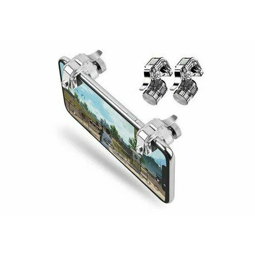 Джойстик для мобильного телефона игровой триггер L1R1 R11 Серебропрозрачный 25900₽