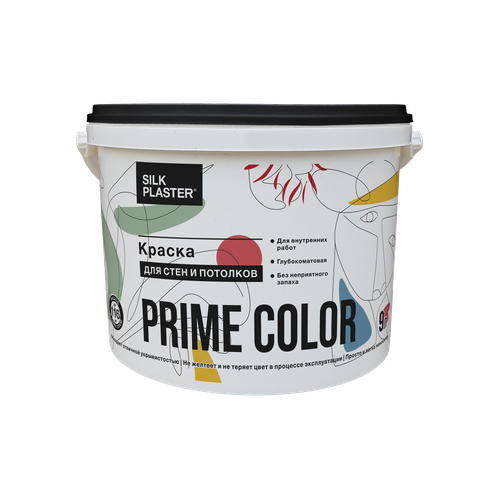 Краска для стен и потолков водно-дисперсионная PRIME COLOR 9л