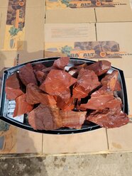 Яшма красная сургучная камни для бани и сауны (фракция 4-8 см) упаковка 5 кг