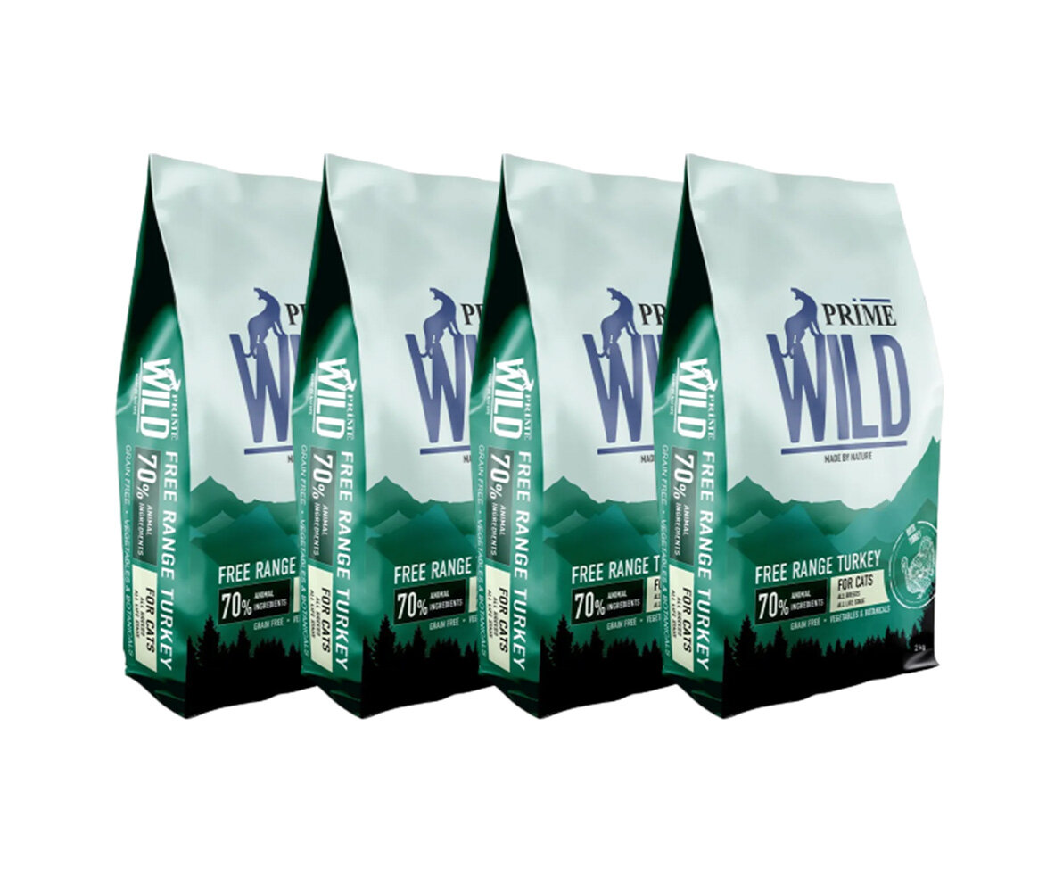 фото PRIME WILD GF FREE RANGE с индейкой 2кг д/котят и кошек х 2 шт.