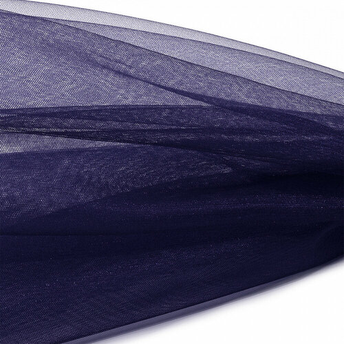Фатин Кристалл средней жесткости блестящий арт. K. TRM шир.300см, 100% полиэстер цв. 51 К уп.5м - т. синий
