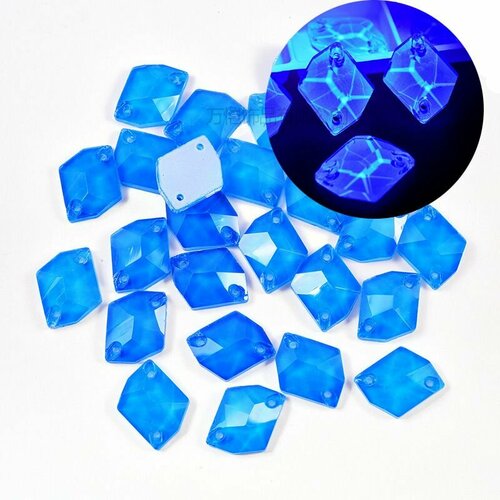 Пришивные стразы Неон Ромб, 10-14 мм, 24 шт.