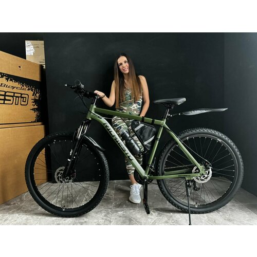 Велосипед 29 Richiesto Алюминиевая рама 21 Горный Взрослый/Подростковый, зеленый