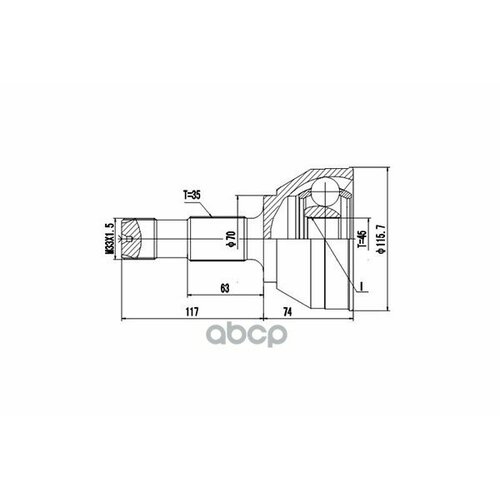 Комплект Шруса DYNAMATRIX-KOREA арт. DCV810050