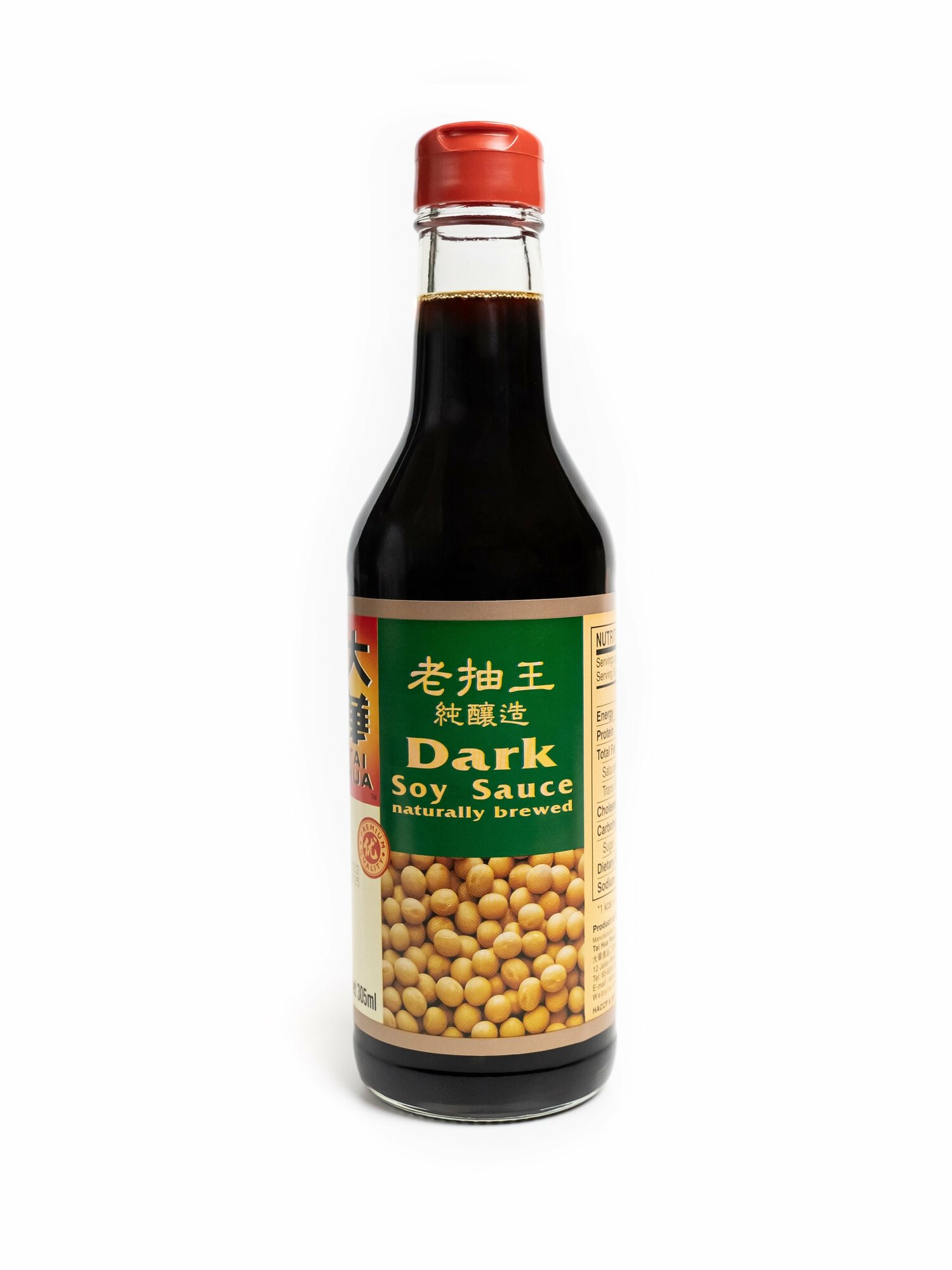 Соевый соус Темный высшего качества. TAI HUA тм. (Dark Soy Sauce) 305 мл стекло.