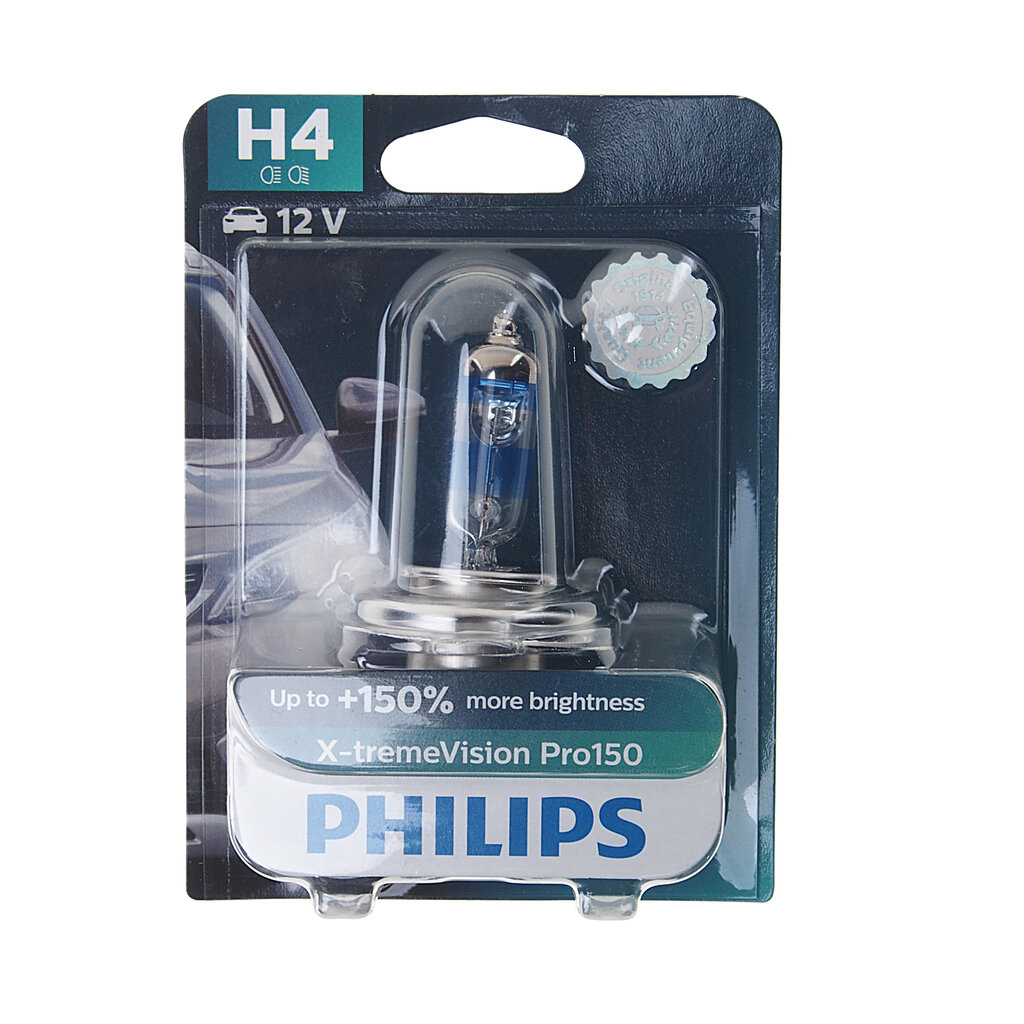 Лампа 12V H4 60/55W P43t-38 +150% блистер (1шт.) X-Treme Vision Pro 150 PHILIPS