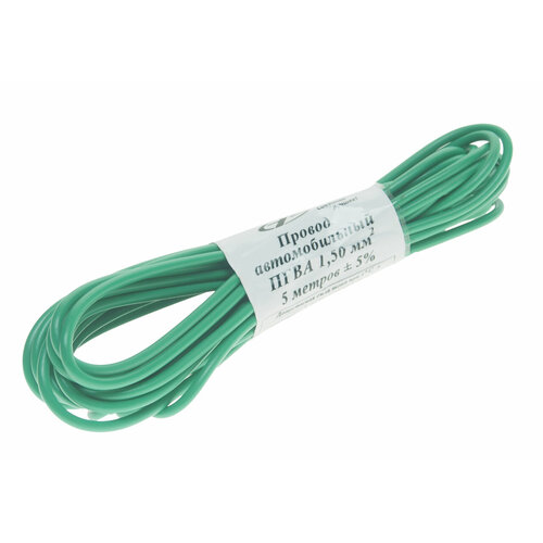 Провод монтажный ПГВА 5м сечение 15 кв мм зеленый аэнк 379₽