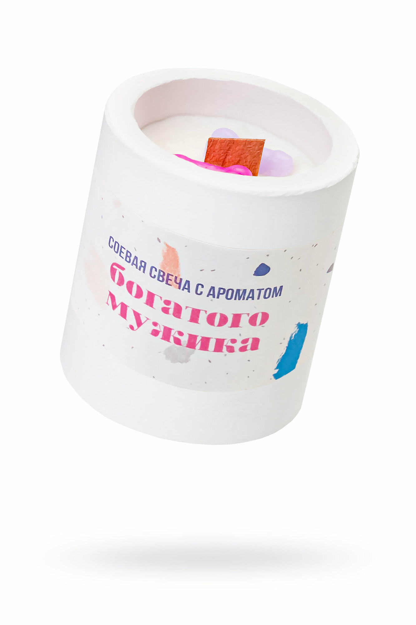 фото Ароматическая свеча "Богатый мужик" Pecado BDSM 12070-03 белый 50 гр.