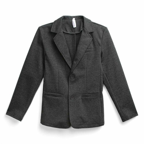 Пиджак , размер 122-60-54, серый пиджак bianca средней длины силуэт полуприлегающий трикотажный размер 38 серый