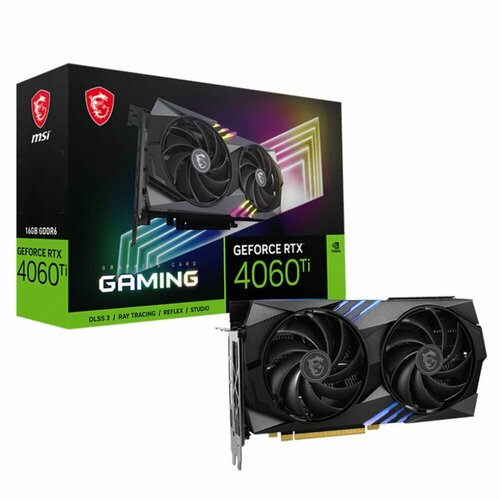 Видеокарта MSI RTX4060Ti GAMING 16GB GDDR6 128-bit DPx3 HDMI 2FAN RTL 12641300₽